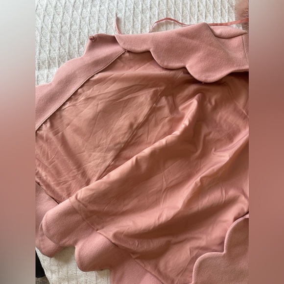 Pink fur trim long coat 💕💕 - Picture 14 of 15